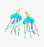 Green Luminous Jellyfish Dangle/Ear Clip