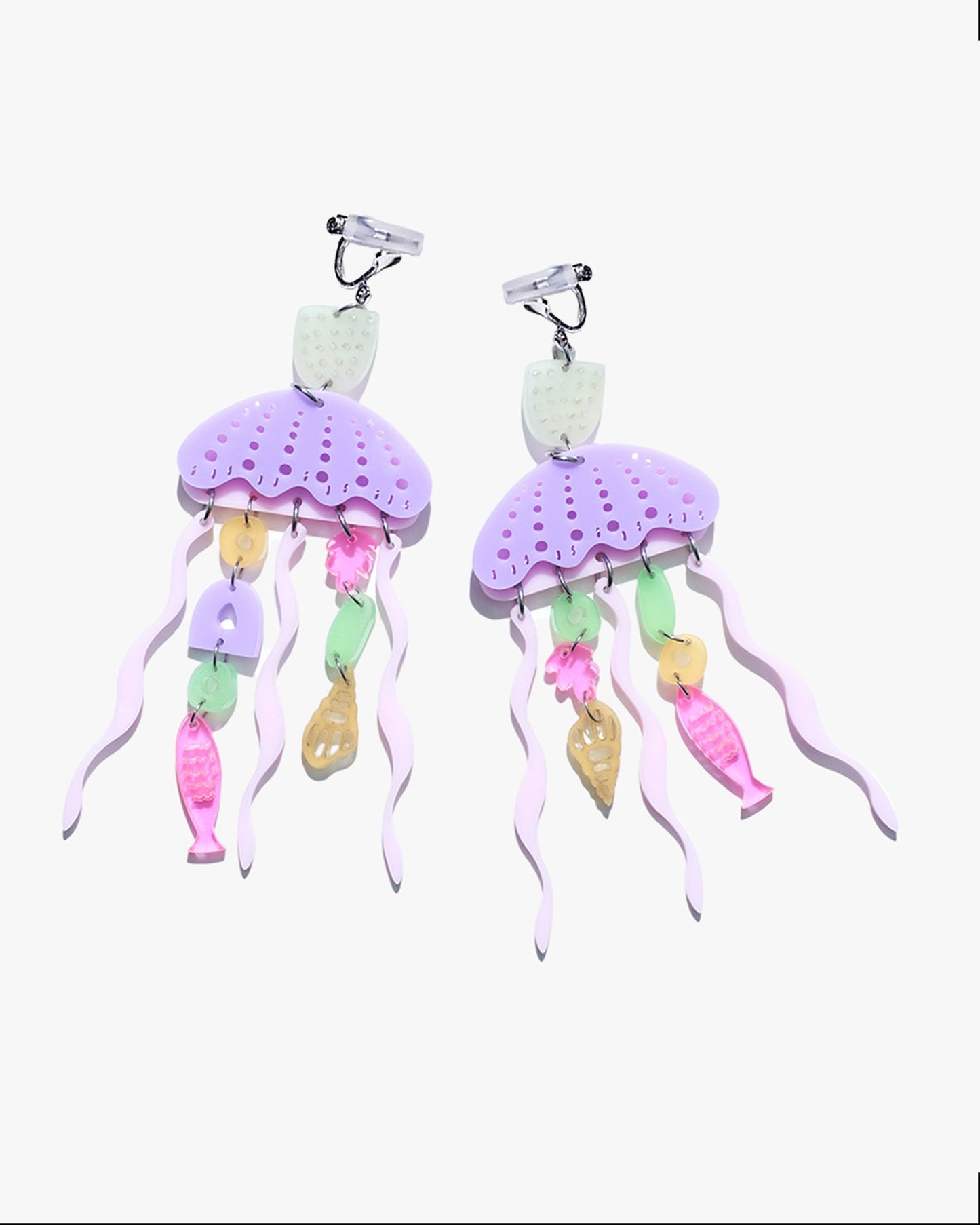 Pastels Luminous Jellyfish Dangle/Ear Clip