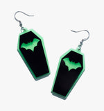 Halloween Luminous Hollow Bat Earrings/Ear Clip