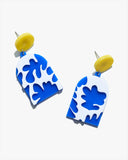 Blue Tie-dye Earrings/Ear Clip