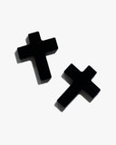 Black Cross Earrings/Ear Clip