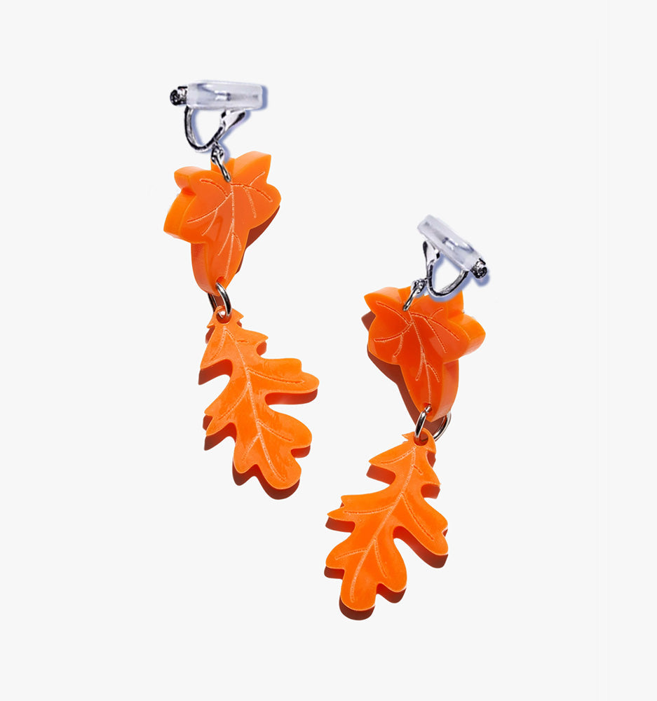 Autumn Maple Leaf Earrings/Ear Clip