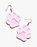Cartoon Pink Footprints Earrings/Ear Clip