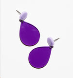 Purple Water Drop Earrings/Ear Clip