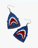 Marching Shark Earrings/Ear Clip