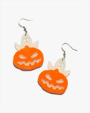 Halloween Ghost & Pumpkin Earrings/Ear Clip