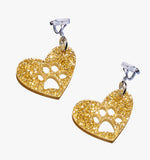 Golden Love Footprint Earrings/Ear Clip