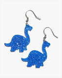 Blue Brontosaurus Earrings/Ear Clip