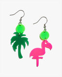 Tropical Flamingo Earrings/Ear Clip