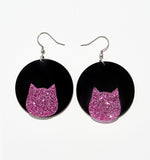 Sparkling Cat Earrings/Ear Clip