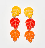 Three-Color Maple Leaf Earrings/Ear Clip