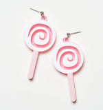 Pink Lollipop Earrings/Ear Clip
