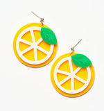 Vibrant Lemon Earrings/Ear Clip