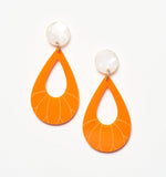 Orange Elegant Drop Earrings/Ear Clip